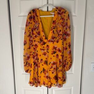 Floral V-Neck Long Sleeve romper